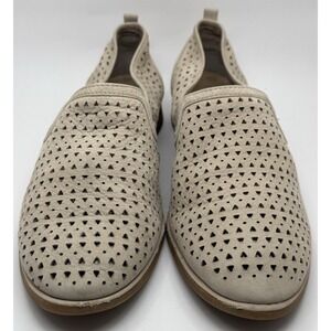 Nurture Perforated Soft Leather‎ Slip On Loafer Flats Taupe Sz 6ish? See Photos